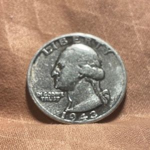 1943-D Washington Quarter RF 90% Silver Nice toning